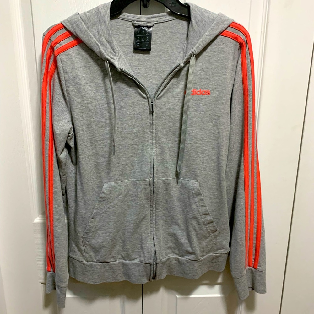 Adidas Gray Zip Hoodie